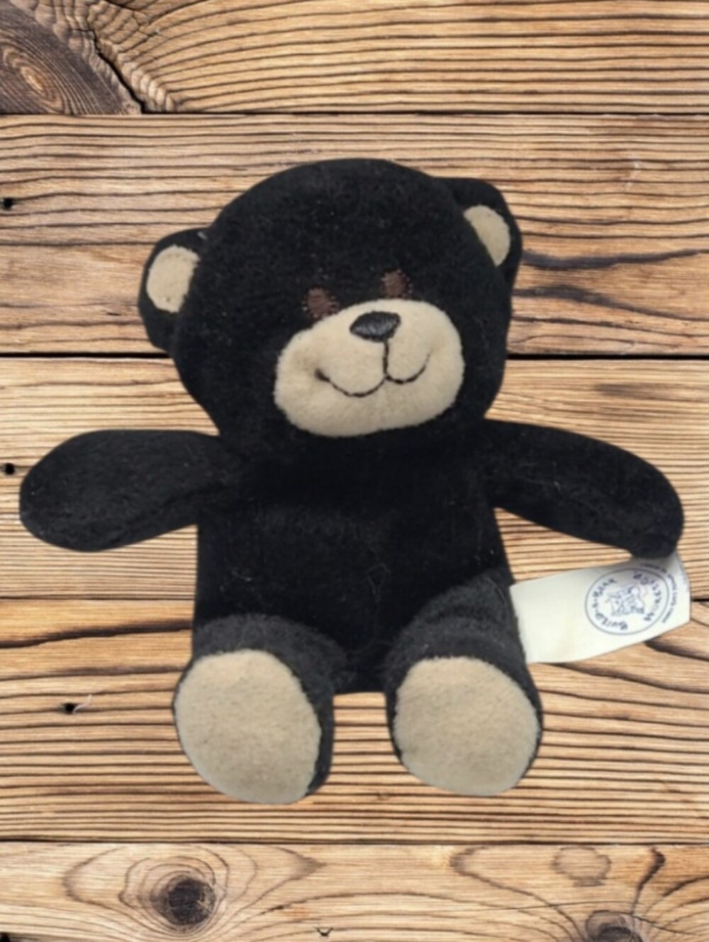 2006 McDONALDS TOY BUILD-A-BEAR WORKSHOP "DIMPLES TEDDY" MINI BLACK BEAR